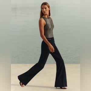 Reiss Black Wide Leg Pants NWT size US 0